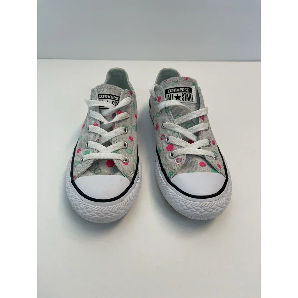 Converse - Polka Dot Mouse Neo Pink Green White Sneakers Size Girls Youth 1
